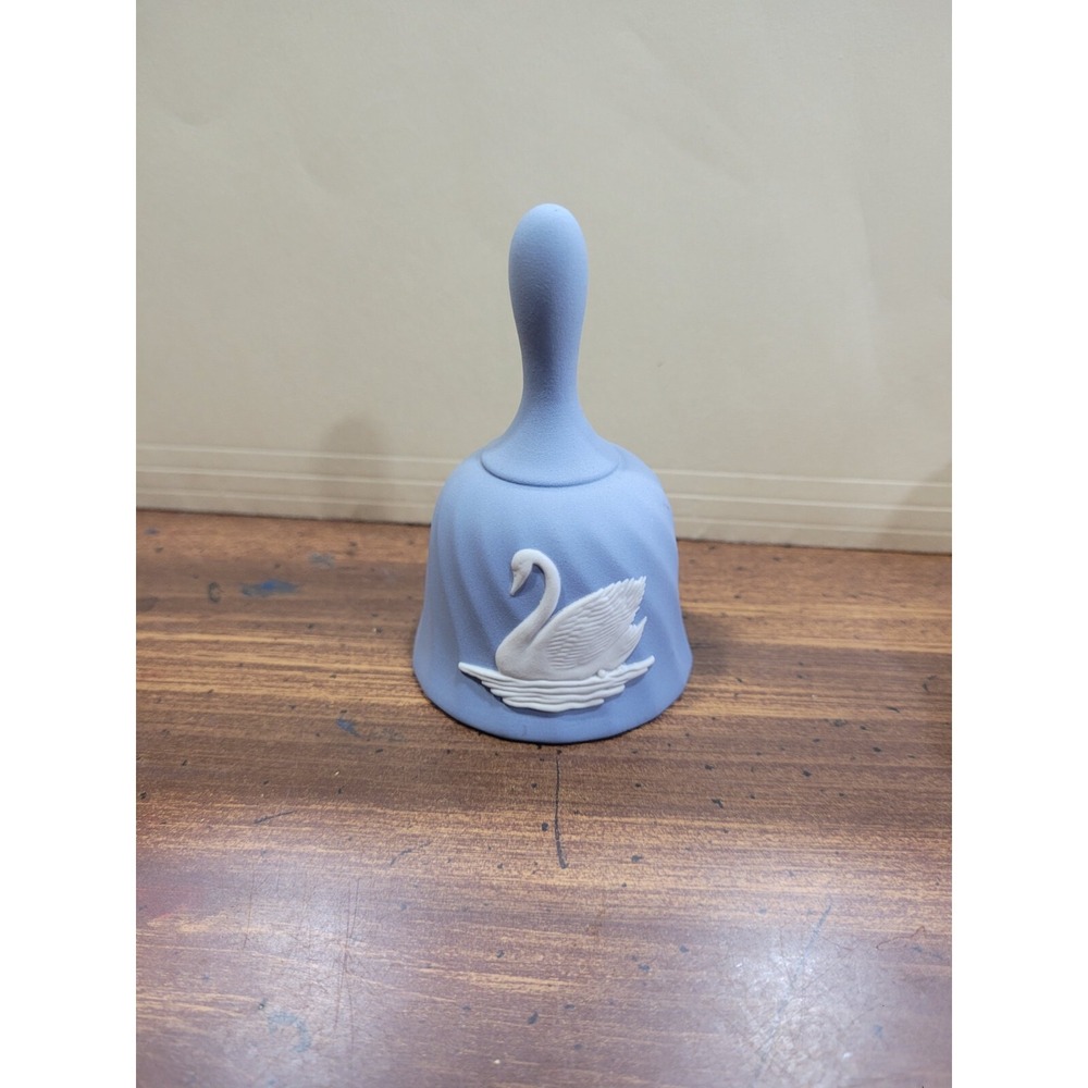 Wedgewood England Jasperware Blue Swan Bell
